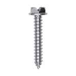 #8x1" Slotted Hex Head Flange Washer Tapping Screw, Type A/AB, Zinc Chromate