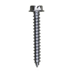 #8x1-1/4" Slotted Hex Head Flange Washer Tapping Screw, Type A/AB, Zinc Chromate