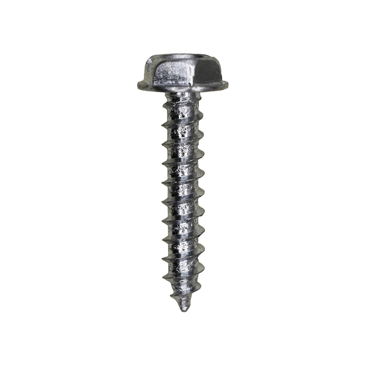 #10x1" Slotted Hex Head Flange Washer Tapping Screw, Type A/AB, Zinc Chromate