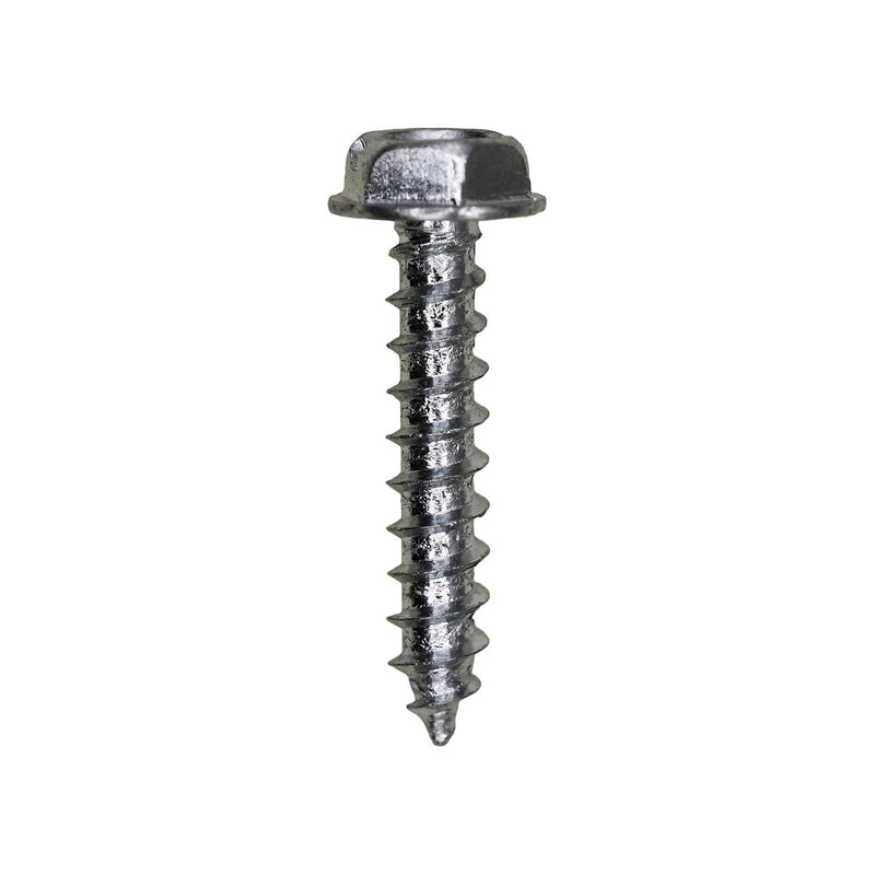 #10x1" Slotted Hex Head Flange Washer Tapping Screw, Type A/AB, Zinc Chromate