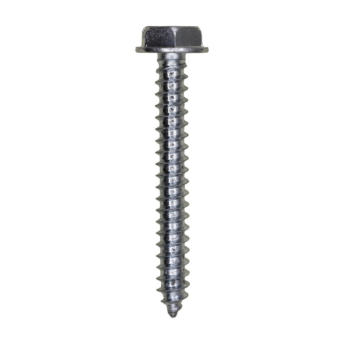 #10x1-1/2" Slotted Hex Head Flange Washer Tapping Screw, Type A/AB, Zinc Chromate