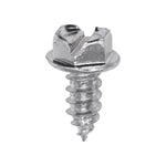 #12x1/2" Slotted Hex Head Flange Washer Tapping Screw, Type A/AB, Zinc Chromate