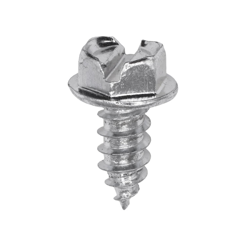 #12x1/2" Slotted Hex Head Flange Washer Tapping Screw, Type A/AB, Zinc Chromate