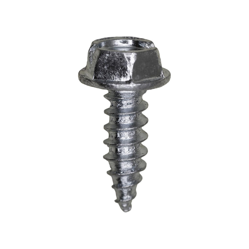 #12x5/8" Slotted Hex Head Flange Washer Tapping Screw, Type A/AB, Zinc Chromate