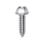 #12x3/4" Slotted Hex Head Flange Washer Tapping Screw, Type A/AB, Zinc Chromate