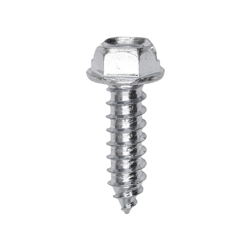 #12x3/4" Slotted Hex Head Flange Washer Tapping Screw, Type A/AB, Zinc Chromate