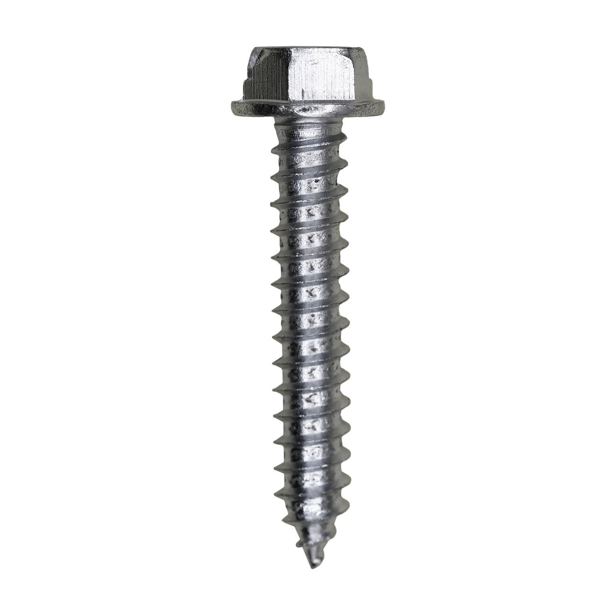 #12x1-1/4" Slotted Hex Head Flange Washer Tapping Screw, Type A/AB, Zinc Chromate