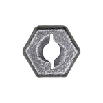 1/8" Stud Hex Thread Cutting Nut, 5/16" Wrench, Zinc