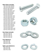 Phil Flat Machine Screws Zinc Clear Assortment - 3556 PCS