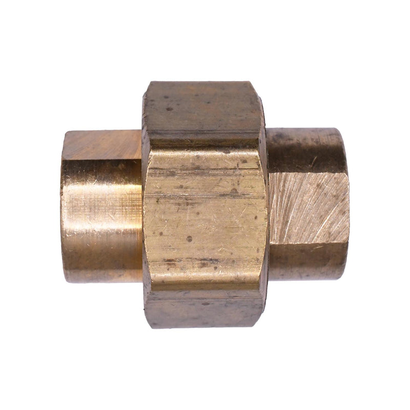 1/4" NPT Brass Unions - Straight Pipe