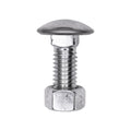 3/8"-16x7/8" Round Head Bumper Bolt And Lock Nut, Zinc