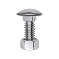 3/8"-16x1" Round Head Bumper Bolt And Lock Nut, Zinc