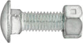 7/16"-14x1-1/2" Round Head Bumper Bolt And Lock Nut, Zinc