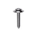 #10x1" Phillips Oval Head SEMS Washer Tapping Screw, Type A/AB, Chrome, #8