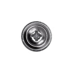 #10x1" Phillips Oval Head SEMS Washer Tapping Screw, Type A/AB, Chrome, #8