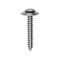 #10x1-1/4" Phillips Oval Head SEMS Washer Tapping Screw, Type A/AB, Chrome