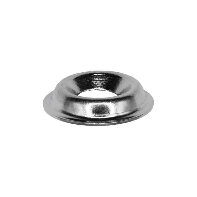 #6 Brass Flanged Countersunk Washer Nickel/, 5/32" ID, 1/2" OD