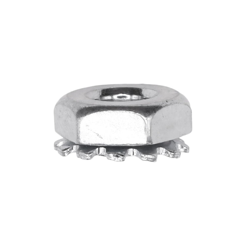 #10-24 Hex Keps Lock Washer And Nut, Zinc