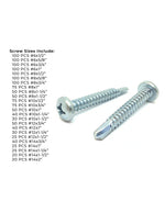 Inch Phillips Pan Head Self Drilling Screws Zinc Assortment - 1421 PCS