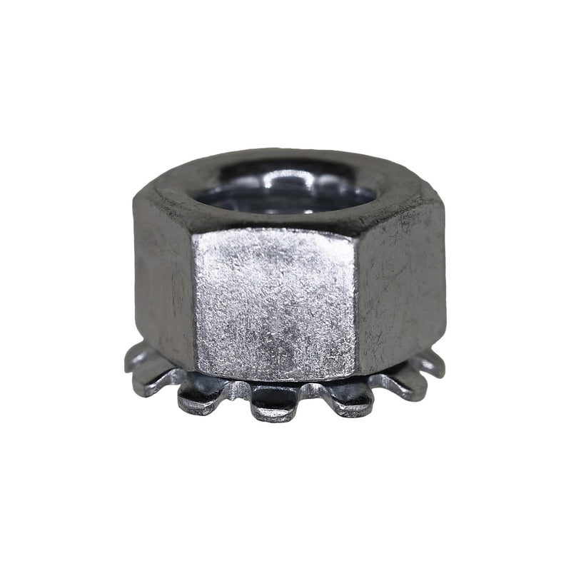 3/8"-16 Hex Keps Lock Washer And Nut, Zinc