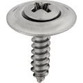 #6x5/8" Phillips Oval Head SEMS Countersunk Washer Tapping Screw, Type A/AB, Chrome