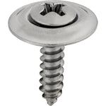 #6x5/8" Phillips Oval Head SEMS Countersunk Washer Tapping Screw, Type A/AB, Chrome