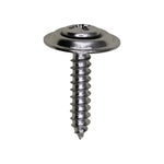 #6x3/4" Phillips Oval Head SEMS Countersunk Washer Tapping Screw, Type A/AB, Chrome