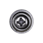 #6x1" Phillips Oval Head SEMS Countersunk Washer Tapping Screw, Type A/AB, Chrome
