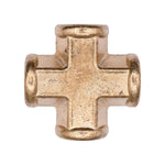 1/8" Brass Cross 4-Way Connector Pipe Threads
