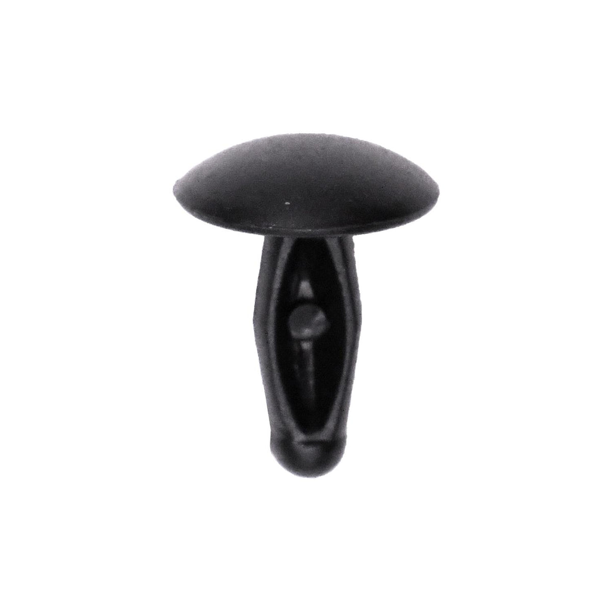 9/16"x7/16" Black Nylon Single Head Door Flange Weatherstrip Christmas Tree Retainer, 13/32" Head