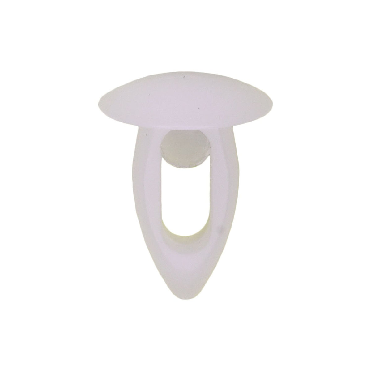 7/32"x7/16" White Nylon Single Head Door Flange Weatherstrip Christmas Tree Retainer, 3/8" Head