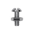 3/16"x1/2" Round Head Stove Bolt with Hex Nut, Zinc Chromate