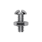 3/16"x1/2" Round Head Stove Bolt with Hex Nut, Zinc Chromate