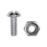 3/16"x1/2" Round Head Stove Bolt with Hex Nut, Zinc Chromate