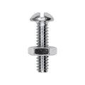 3/16"x3/4" Round Head Stove Bolt with Hex Nut, Zinc Chromate