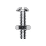 3/16"x3/4" Round Head Stove Bolt with Hex Nut, Zinc Chromate