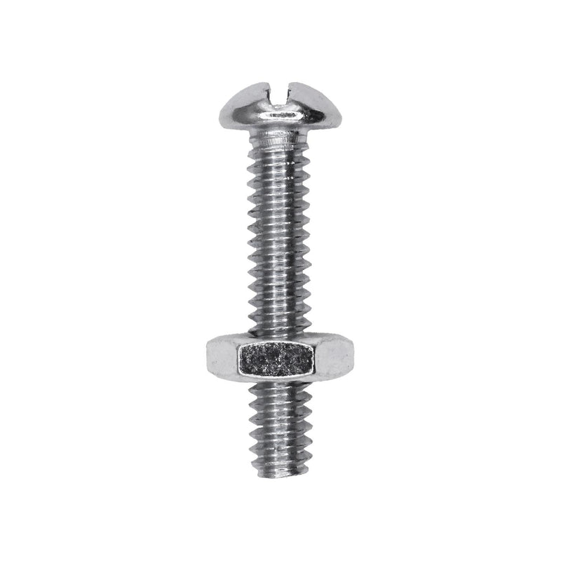 3/16"x1" Round Head Stove Bolt with Hex Nut, Zinc Chromate