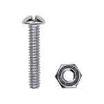 3/16"x1" Round Head Stove Bolt with Hex Nut, Zinc Chromate