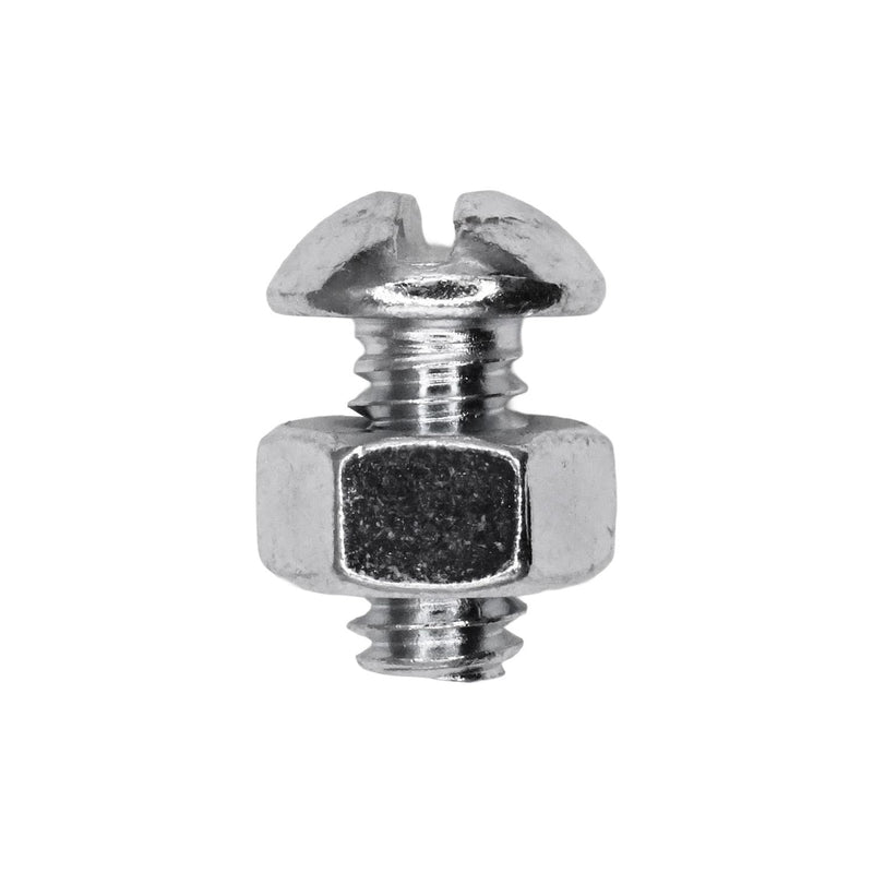 1/4"x1/2" Round Head Stove Bolt with Hex Nut, Zinc Chromate