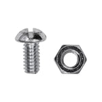 1/4"x1/2" Round Head Stove Bolt with Hex Nut, Zinc Chromate
