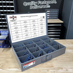 Slotted Hex Washer Head Concrete Screws Assortment - 765 PCS