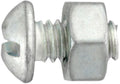 1/4"x2" Round Head Stove Bolt with Hex Nut, Zinc Chromate