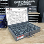 Metric Flat Machine Screws Zinc Clear Assortment - 3371 PCS