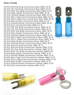 Marine Grade Heat Shrink Terminal Connectors Assortment - 961 Pieces