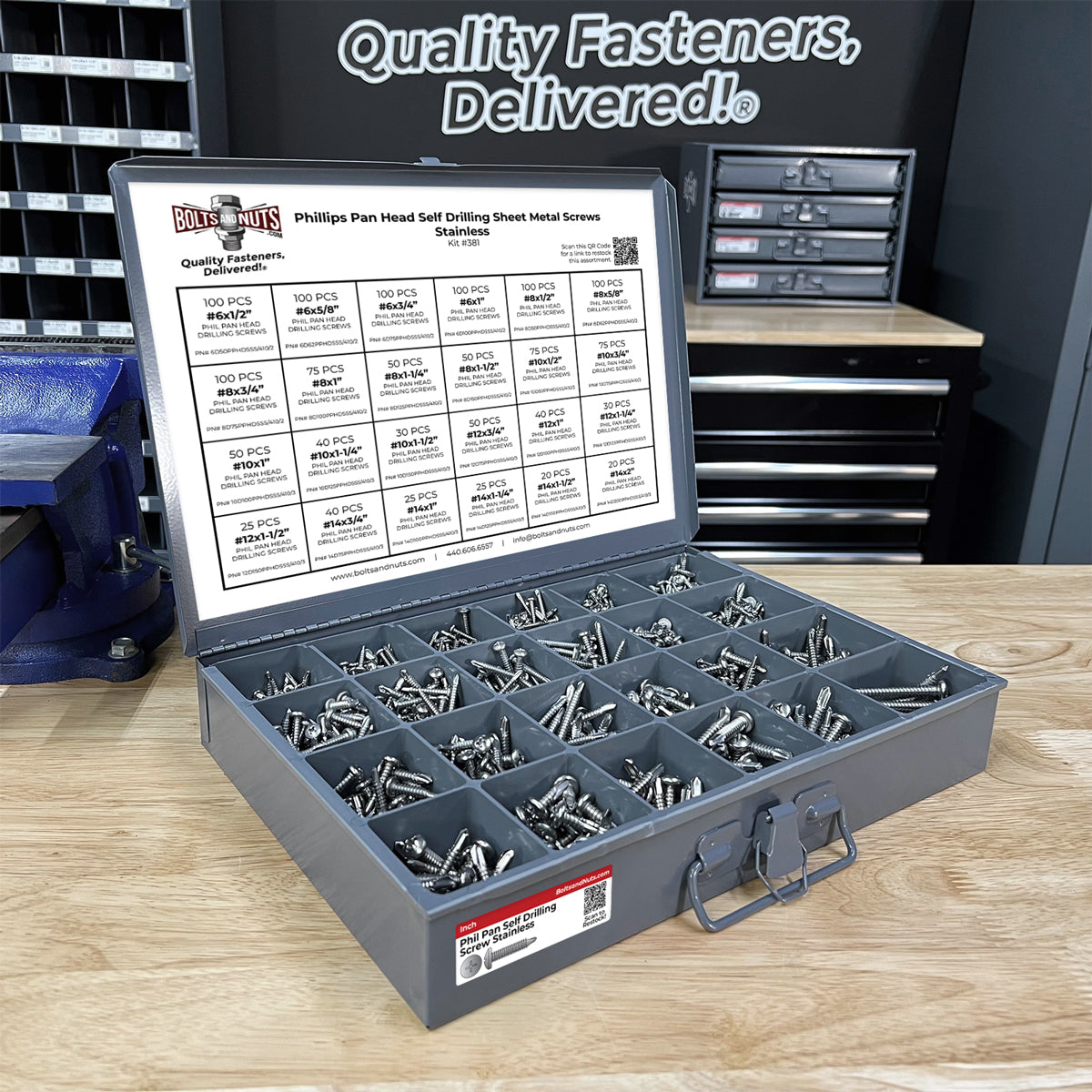 Phillips Pan Head Self Drilling Sheet Metal Screws Stainless  - 1421 PCS