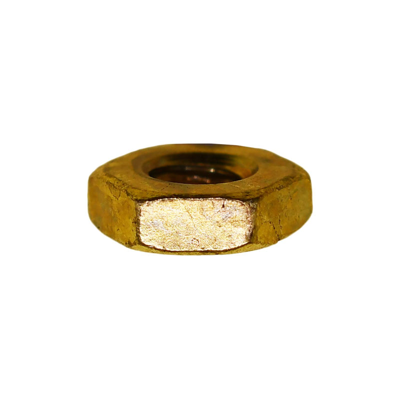 #10-24 Brass Hex Machine Screw Nut Hex, Plain