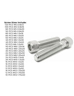 Metric Stainless Steel A2-70 Allen Socket Cap Screws - 905 PCS