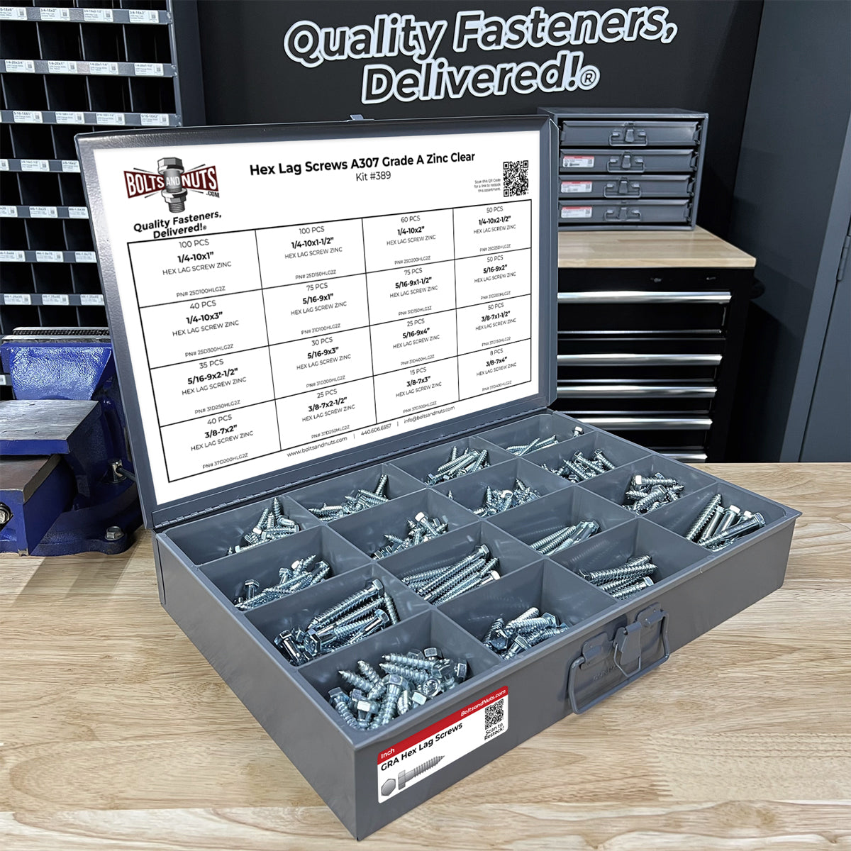 Hex Lag Screws A307 Grade A Zinc Clear -779 PCS