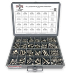 Metric A2 Stainless Steel Hex Cap Screws, Hex Nuts, Flat & Lock Washers - 1118 PCS