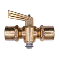 1/4" NPT Brass Valve - Inline Ground Plug Shutoff Cock Pipe